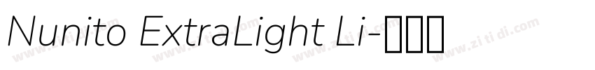 Nunito ExtraLight Li字体转换